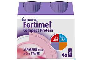 Fortimel/protein 200ml 1,5kcal Erdbeere 4st, A-Nr.: 4303312 - 01