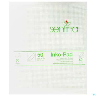 Sie sehen eine Packung Inkontinenz Sentina/inko/pad Einmaleinlage 12x 38cm 50st, Produktbild: 01 Inkontinenz Sentina/inko/pad Einmaleinlage 12x 38cm 50st, A-Nr.: 1074147 - 01