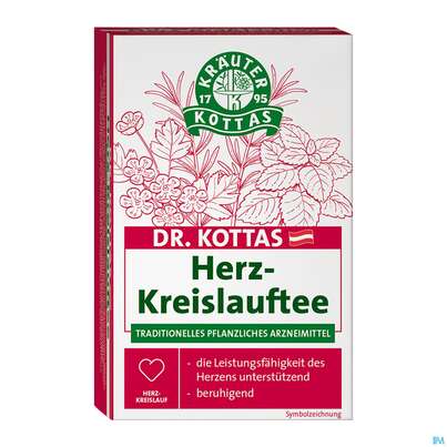 Sie sehen eine Packung Dr.Kottas Tee Herz-kreislauf 20st, Produktbild: 01 Dr.Kottas Tee Herz-kreislauf 20st, A-Nr.: 3886116 - 01