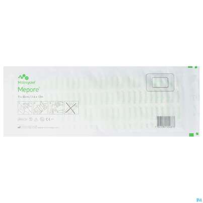 Sie sehen eine Packung Wundverband Mepore Steril 9x 30cm 1st, Produktbild: 01 Wundverband Mepore Steril 9x 30cm 1st, A-Nr.: 0804023 - 01