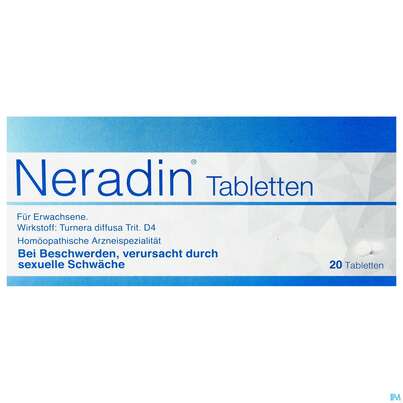 Sie sehen eine Packung Neradin Tabl 20st, Produktbild: 01 Neradin Tabl 20st, A-Nr.: 4466764 - 01