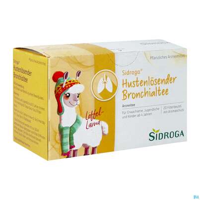 Sie sehen eine Packung Sidroga Tee Doppelkammerbeutel Hustenloesender Bronchialtee 20st, Produktbild: 03 Sidroga Tee Doppelkammerbeutel Hustenloesender Bronchialtee 20st, A-Nr.: 4050325 - 03