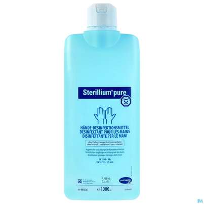 Sie sehen eine Packung Sterillium Haendedesinfektion Pure 1l, Produktbild: 01 Sterillium Haendedesinfektion Pure 1l, A-Nr.: 5743823 - 01