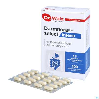 Sie sehen eine Packung Dr.wolz Darmflora Plus Select Intens Kapseln 60649 80st, Produktbild: 04 Dr.wolz Darmflora Plus Select Intens Kapseln 60649 80st, A-Nr.: 5646095 - 04