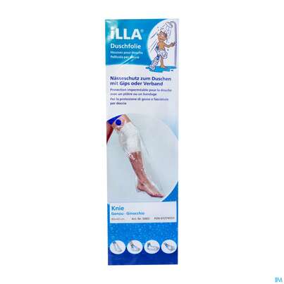 Sie sehen eine Packung Duschschutz Illa +klebeverschluss Knie Lang 5st, Produktbild: 02 Duschschutz Illa +klebeverschluss Knie Lang 5st, A-Nr.: 2203865 - 02