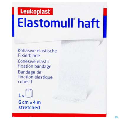 Sie sehen eine Packung Elastische Binden Elastomull/haft 4mx 6cm 1st, Produktbild: 01 Elastische Binden Elastomull/haft 4mx 6cm 1st, A-Nr.: 0765062 - 01