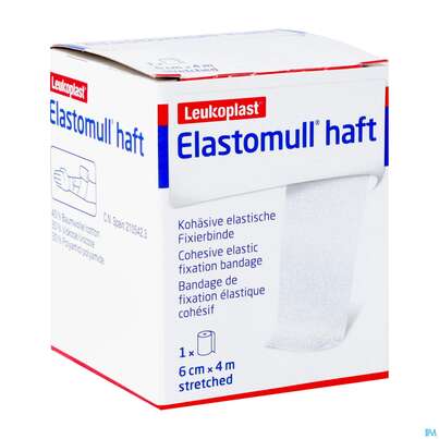 Sie sehen eine Packung Elastische Binden Elastomull/haft 4mx 6cm 1st, Produktbild: 02 Elastische Binden Elastomull/haft 4mx 6cm 1st, A-Nr.: 0765062 - 02