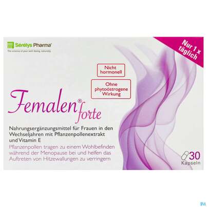 Sie sehen eine Packung Femalen Hartkapseln Forte 30st, Produktbild: 01 Femalen Hartkapseln Forte 30st, A-Nr.: 4777688 - 01