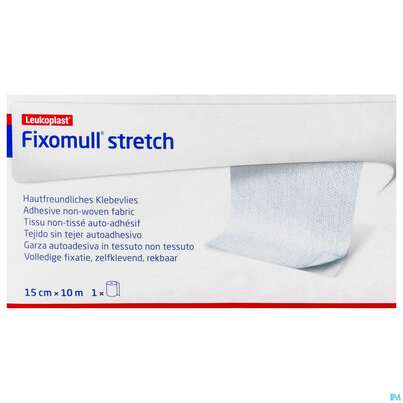 Sie sehen eine Packung Fixierbinden Fixomull/stretch Fixierverband 10mx15cm 1st, Produktbild: 01 Fixierbinden Fixomull/stretch Fixierverband 10mx15cm 1st, A-Nr.: 0546176 - 01