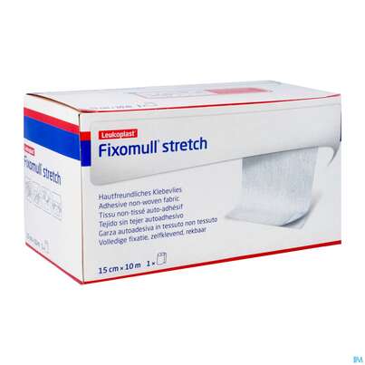 Sie sehen eine Packung Fixierbinden Fixomull/stretch Fixierverband 10mx15cm 1st, Produktbild: 02 Fixierbinden Fixomull/stretch Fixierverband 10mx15cm 1st, A-Nr.: 0546176 - 02