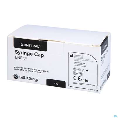 Sie sehen eine Packung Flocare Verschlusskappe Enfit Spritze 30st, Produktbild: 02 Flocare Verschlusskappe Enfit Spritze 30st, A-Nr.: 4433894 - 02
