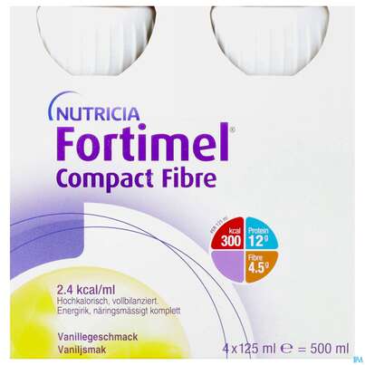 Fortimel/compact/fibre 125ml Vitalflasche Vanille 4st, A-Nr.: 3797849 - 01
