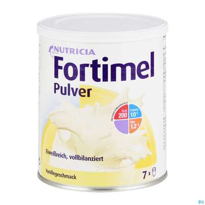 Sie sehen eine Packung Fortimel/pulver Dose 335g Vanille 1st, Produktbild: 01 Fortimel/pulver Dose 335g Vanille 1st, A-Nr.: 3994521 - 01