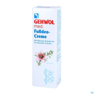 Sie sehen eine Packung Gehwol Med.fussdeo Creme Nr 64128 75ml, Produktbild: 02 Gehwol Med.fussdeo Creme Nr 64128 75ml, A-Nr.: 1880380 - 02