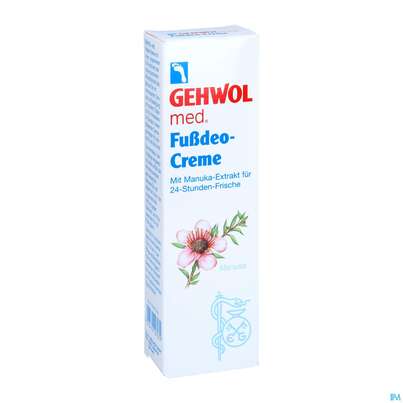 Sie sehen eine Packung Gehwol Med.fussdeo Creme Nr 64128 75ml, Produktbild: 03 Gehwol Med.fussdeo Creme Nr 64128 75ml, A-Nr.: 1880380 - 03
