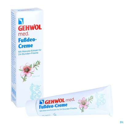 Sie sehen eine Packung Gehwol Med.fussdeo Creme Nr 64128 75ml, Produktbild: 05 Gehwol Med.fussdeo Creme Nr 64128 75ml, A-Nr.: 1880380 - 05