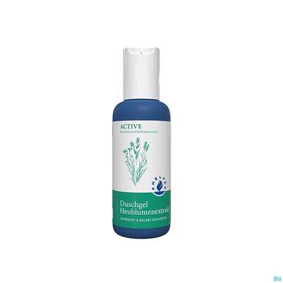 Sie sehen eine Packung Helfe Duschbad Active Heublumenextrakt 200ml, Produktbild: 01 Helfe Duschbad Active Heublumenextrakt 200ml, A-Nr.: 4891183 - 01