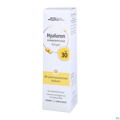 Sie sehen eine Packung Sonnenprodukte Hyaluron Sonnenpflege Koerper Lsf30 150ml, Produktbild: 04 Sonnenprodukte Hyaluron Sonnenpflege Koerper Lsf30 150ml, A-Nr.: 4624306 - 04