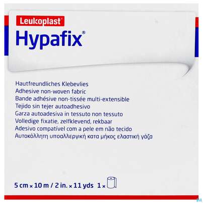 Sie sehen eine Packung Wundverband Hypafix Fixierverband 10mx 5cm 7144301 1st, Produktbild: 01 Wundverband Hypafix Fixierverband 10mx 5cm 7144301 1st, A-Nr.: 4260838 - 01