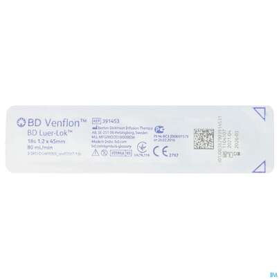 Sie sehen eine Packung Injektionsspritzen U.zubeh. Verweilkanuelen Venflon +zuspritzventil G 18 1st, Produktbild: 01 Injektionsspritzen U.zubeh. Verweilkanuelen Venflon +zuspritzventil G 18 1st, A-Nr.: 2335785 - 01