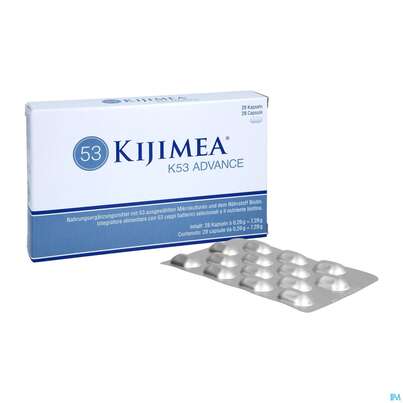 Sie sehen eine Packung Kijimea Kapseln K53/advance 28st, Produktbild: 06 Kijimea Kapseln K53/advance 28st, A-Nr.: 5718096 - 06