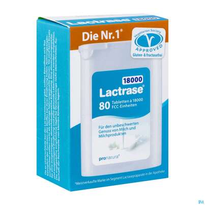 Sie sehen eine Packung Lactrase Tabl/im Spender 18.000 Fcc -pro Natura 80st, Produktbild: 02 Lactrase Tabl/im Spender 18.000 Fcc -pro Natura 80st, A-Nr.: 4545481 - 02