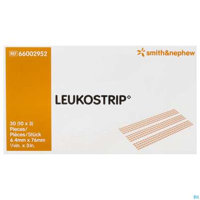 Sie sehen eine Packung Wundnahtstreifen Leukostrip/s 6,4x 76mm 1 Briefchen Zu 3 Streifen2883 1pk, Produktbild: 01 Wundnahtstreifen Leukostrip/s 6,4x 76mm 1 Briefchen Zu 3 Streifen2883 1pk, A-Nr.: 2830355 - 01