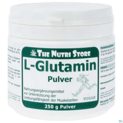 Sie sehen eine Packung L-glutamin Pulver Rein 100% 250g, Produktbild: 01 L-glutamin Pulver Rein 100% 250g, A-Nr.: 3204074 - 01