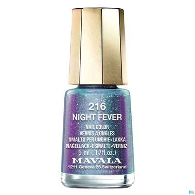 Sie sehen eine Packung Mavala Nagellacke 216 Night Fever 5ml, Produktbild: 01 Mavala Nagellacke 216 Night Fever 5ml, A-Nr.: 4552972 - 01