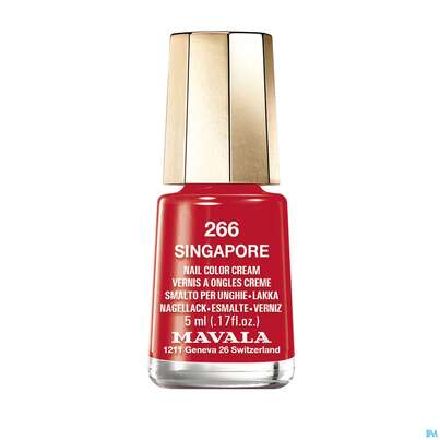 Sie sehen eine Packung Mavala Nagellacke 266 Singapore 5ml, Produktbild: 01 Mavala Nagellacke 266 Singapore 5ml, A-Nr.: 4552860 - 01