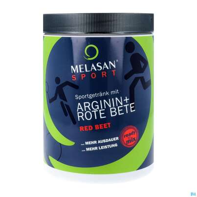 Sie sehen eine Packung Melasan/sport Sportgetraenk Arginin +rote Bete 650g, Produktbild: 03 Melasan/sport Sportgetraenk Arginin +rote Bete 650g, A-Nr.: 4555717 - 03