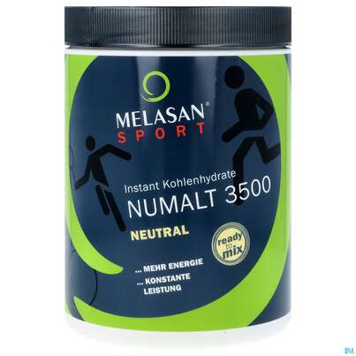 Sie sehen eine Packung Melasan/sport Sportgetraenk Numalt 3500 Kohlenhydrat Pulver 450g, Produktbild: 01 Melasan/sport Sportgetraenk Numalt 3500 Kohlenhydrat Pulver 450g, A-Nr.: 4343398 - 01