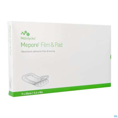 Sie sehen eine Packung Mepore/film +pad/pharm 9x 20cm 5st, Produktbild: 02 Mepore/film +pad/pharm 9x 20cm 5st, A-Nr.: 3743813 - 02