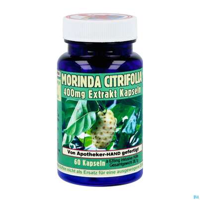 Sie sehen eine Packung Morinda Citrifoli Kapseln 400mg 60st, Produktbild: 02 Morinda Citrifoli Kapseln 400mg 60st, A-Nr.: 4552630 - 02