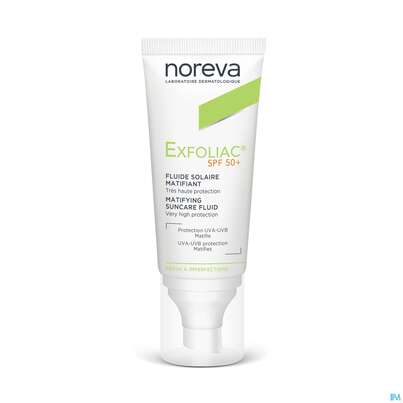 Noreva Exfoliac Mattierender Sonnenschutz Lsf50+ 40ml, A-Nr.: 5354814 - 01