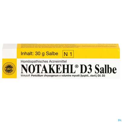 Sie sehen eine Packung Notakehl Salbe D3 30g, Produktbild: 01 Notakehl Salbe D3 30g, A-Nr.: 2417112 - 01
