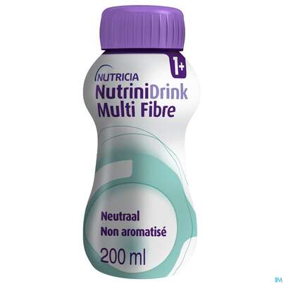 Sie sehen eine Packung Nutrini/drink Flasche Multifibre 200ml Neutral 24st, Produktbild: 01 Nutrini/drink Flasche Multifibre 200ml Neutral 24st, A-Nr.: 3883388 - 01