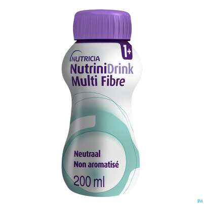 Sie sehen eine Packung Nutrini/drink Flasche Multifibre 200ml Neutral 24st, Produktbild: 02 Nutrini/drink Flasche Multifibre 200ml Neutral 24st, A-Nr.: 3883388 - 02