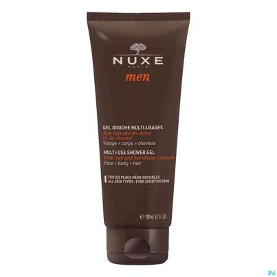 Sie sehen eine Packung Nuxe Men Gel Douche Multi-usages 200ml, Produktbild: 01 Nuxe Men Gel Douche Multi-usages 200ml, A-Nr.: 4080527 - 01