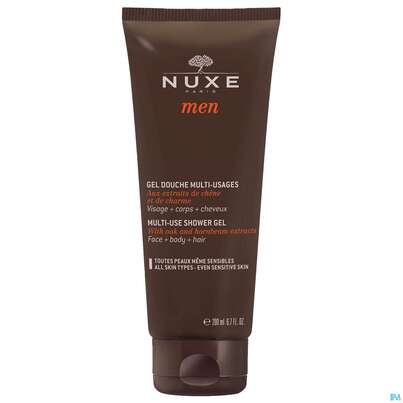 Sie sehen eine Packung Nuxe Men Gel Douche Multi-usages 200ml, Produktbild: 02 Nuxe Men Gel Douche Multi-usages 200ml, A-Nr.: 4080527 - 02