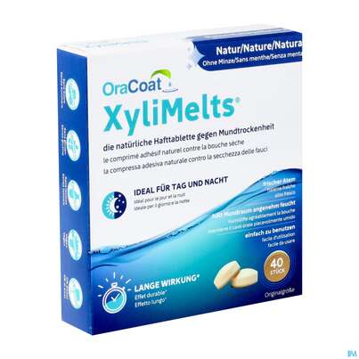 Sie sehen eine Packung Xylimelts Hafttabl 40s Milde Minze Artikelnr 01ac0034 40st, Produktbild: 03 Xylimelts Hafttabl 40s Milde Minze Artikelnr 01ac0034 40st, A-Nr.: 4165413 - 03