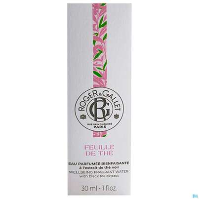 Sie sehen eine Packung Roger&gallet Feuille De Thé Duftendes Wohlfühl-wasser 30ml, Produktbild: 01 Roger&gallet Feuille De Thé Duftendes Wohlfühl-wasser 30ml, A-Nr.: 5668872 - 01