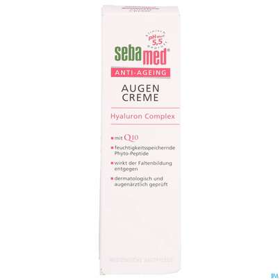 Sie sehen eine Packung Sebamed/sebapharma Anti-ageing Augencreme 15ml, Produktbild: 01 Sebamed/sebapharma Anti-ageing Augencreme 15ml, A-Nr.: 3399623 - 01