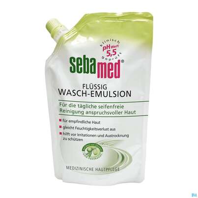 Sie sehen eine Packung Sebamed/sebapharma Oliven Waschemulsion Nfb 400ml, Produktbild: 01 Sebamed/sebapharma Oliven Waschemulsion Nfb 400ml, A-Nr.: 3399209 - 01