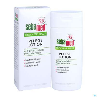 Sie sehen eine Packung Sebamed Hautberuhigende Lotion 200ml, Produktbild: 05 Sebamed Hautberuhigende Lotion 200ml, A-Nr.: 3399511 - 05