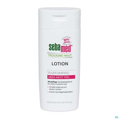 Sie sehen eine Packung Sebamed Akut/lotion Urea 10% Parfuemfrei 200ml, Produktbild: 02 Sebamed Akut/lotion Urea 10% Parfuemfrei 200ml, A-Nr.: 4106540 - 02