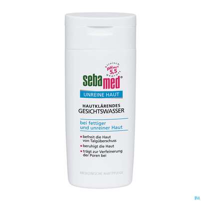 Sie sehen eine Packung Sebamed Clear Face Gesichtswasser 200ml, Produktbild: 03 Sebamed Clear Face Gesichtswasser 200ml, A-Nr.: 4065025 - 03