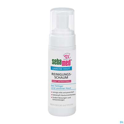Sie sehen eine Packung Sebamed Unreine Haut Reinigungsschaum 150ml, Produktbild: 03 Sebamed Unreine Haut Reinigungsschaum 150ml, A-Nr.: 4065031 - 03