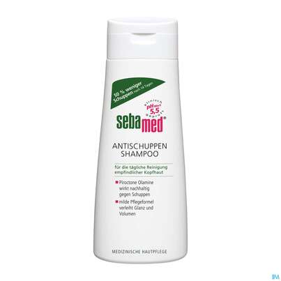Sie sehen eine Packung Shampoon Sebamed Anti-schuppen 200ml, Produktbild: 01 Shampoon Sebamed Anti-schuppen 200ml, A-Nr.: 3399391 - 01