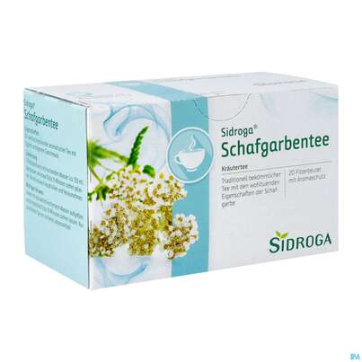 Sie sehen eine Packung Sidroga Tee Doppelkammerbeutel Schafgarbe 20st, Produktbild: 02 Sidroga Tee Doppelkammerbeutel Schafgarbe 20st, A-Nr.: 3723087 - 02